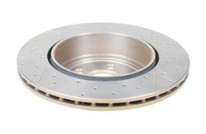 Chrysler 300 Brake Rotor (1) - Rear - DBA - Street Slot & Drill - Gold - `05-`09