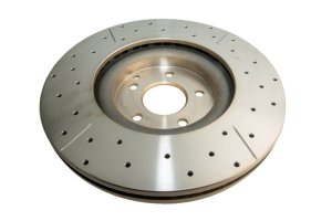 Mercedes-Benz C350 Brake Rotor (1) - Front - DBA - Street Series XGold, Drilled & Slotted - Gold - `06-`07 Mercedes-Benz C350 Brake Rotor (1) - Front - DBA - Street Series XGold, Drilled & Slotted - Gold - `06-`07