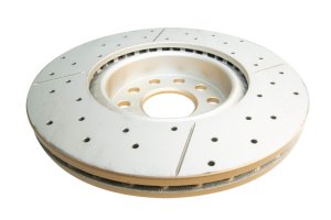 Volkswagen Golf Brake Rotor (1) - Front - DBA - Street Series XGold - Gold - `04-`10