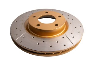 Mazda 3 Brake Rotor (1) - Front - DBA - Street Series X Gold Slotted/Drilled - Gold - `04-`13