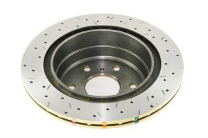 Chevrolet Silverado Brake Rotor (1) - Rear - DBA - 4000 Series XS Gold, Drilled & Slotted - Gold - `06-`08
