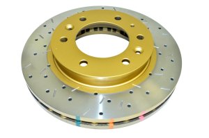 Ford Ranger Brake Rotor (1) - Front - DBA - 4000 Series XS Cross-Drilled & Slotted - Gold - `10-`27