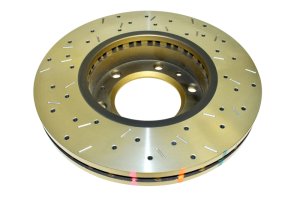 Ford Ranger Brake Rotor (1) - Front - DBA - 4000 Series XS Cross-Drilled & Slotted - Gold - `10-`27
