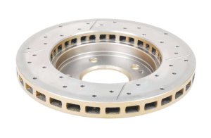 Chrysler Sebring Brake Rotor (1) - Rear - DBA - X Street Series Drilled/Slotted - Gold - `95-`05