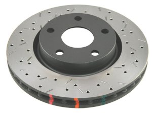 Chevrolet Camaro Brake Rotor (2) - Rear - DBA - 4000 Series Drilled/Slotted - Black Hat - `10-`27