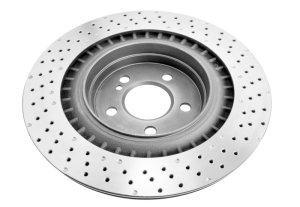 Mercedes-Benz C63 AMG Brake Rotor (1) - Rear - DBA - 4000 Series XD, Drilled - 2008 Mercedes-Benz C63 AMG Brake Rotor (1) - Rear - DBA - 4000 Series XD, Drilled - 2008
