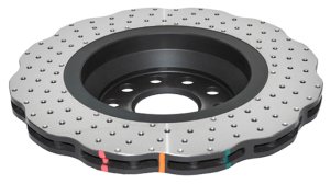 Volkswagen GTI Brake Rotor (1) - Rear - DBA - 4000 Series Drilled - `14-`21 Volkswagen GTI Brake Rotor (1) - Rear - DBA - 4000 Series Drilled - `14-`21