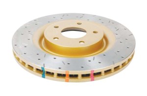 Chevrolet Corvette C6 Brake Rotor (1) - Front - DBA - 4000 Series XS - Gold - `05-`12