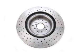 Subaru WRX STi Brake Rotor (1) - Front - DBA - 4000 XD Series, Crossdrilled/Dimpled - `04-`17