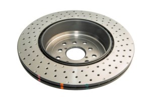 Subaru WRX STi Brake Rotor (1) - Rear - DBA - 4000 XD Series Crossdrilled/Dimpled - `04-`17