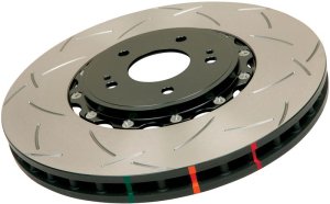 Subaru WRX Brake Rotors (2) - Front - DBA - 5000 Series T3 Slotted - Black - `02-`10 Subaru WRX Brake Rotors (2) - Front - DBA - 5000 Series T3 Slotted - Black - `02-`10