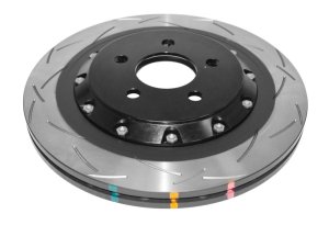 Ford Mustang Brake Rotor (1) - Rear - DBA - 5000 Series Slotted - Black - `15-`27