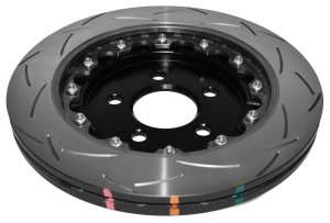Ford Mustang Brake Rotor (1) - Rear - DBA - 5000 Series Slotted - Black - `15-`27