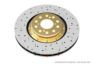 Chevrolet Camaro Brake Rotors (2) - Front - DBA - 5000 Series Drilled/Slotted Rotor - Gold - `10-`27