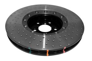 Audi A8 Quattro Brake Rotors (2) - Front - DBA - 5000 Series Slotted + Drilled - Black - `14-`17