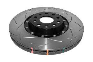 Volkswagen Golf R Brake Rotors (1) - Front - DBA - 5000 Series Slotted - Black Hat - `12-`13 Volkswagen Golf R Brake Rotors (1) - Front - DBA - 5000 Series Slotted - Black Hat - `12-`13