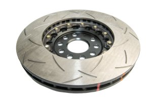 Volkswagen Golf R Brake Rotors (2) - Front - DBA - 5000 Series T3 Slotted - Black Hat - `13-`17 Volkswagen Golf R Brake Rotors (2) - Front - DBA - 5000 Series T3 Slotted - Black Hat - `13-`17