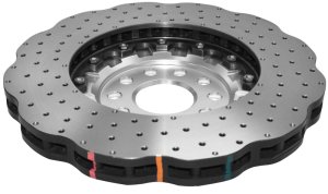 Volkswagen Golf R Brake Rotor (1) - Front - DBA - 5000 Series Cross Drilled - Silver - `15-`20 Volkswagen Golf R Brake Rotor (1) - Front - DBA - 5000 Series Cross Drilled - Silver - `15-`20