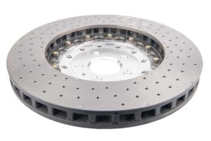 Audi RS7 Brake Rotors (2) - Front - DBA - 5000 Series Drilled & Slotted - Silver - `14-`18