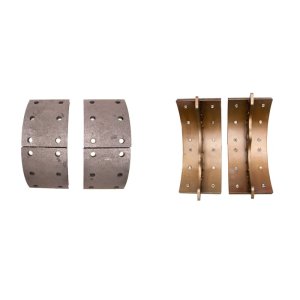 Mitsubishi Fuso FH Series Brake Shoes - Front - DFC - Premium Riveted Shoes - Black - `96-`04