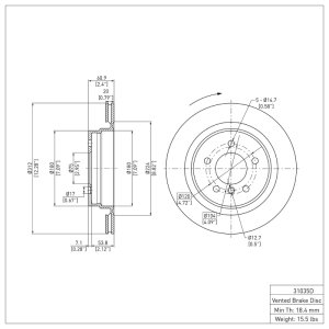 BMW Z3 Brake Rotor (1) - Rear - DFC - Plain - `95-`02