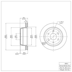 Cadillac Escalade ESV Brake Rotor (1) - Rear - DFC - Plain - `00-`14 Cadillac Escalade ESV Brake Rotor (1) - Rear - DFC - Plain - `00-`14