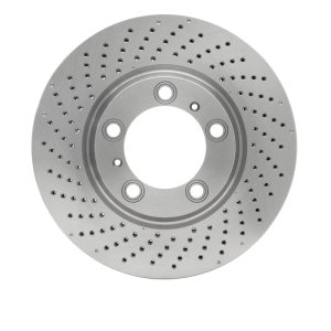 Porsche 718 Cayman Brake Rotor (1) - Left Front - DFC - Drilled - `99-`23 Porsche 718 Cayman Brake Rotor (1) - Left Front - DFC - Drilled - `99-`23