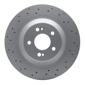Mercedes-Benz S550E Brake Rotor (1) - Rear - DFC - GeoSPEC Coated, Drilled - `14-`21