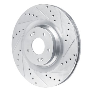 Hyundai Veloster Brake Rotor (1) - Front Right - DFC - Drilled & Slotted - Silver - `19-`22