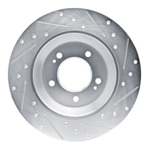 Hyundai Veloster N Brake Rotor (1) - Rear Left - DFC - Drilled & Slotted - Silver - `19-`22