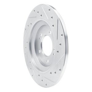 Hyundai Veloster N Brake Rotor (1) - Rear Left - DFC - Drilled & Slotted - Silver - `19-`22