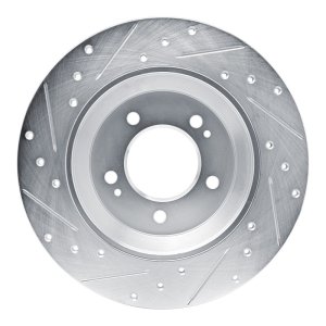 Hyundai Veloster N Brake Rotor (1) - Rear Right - DFC - Drilled & Slotted - Silver - `19-`22