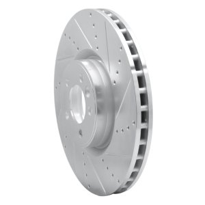Land Rover Range Rover Brake Rotor (1) - Front Right - DFC - Drilled & Slotted - Silver - `10-`17 Land Rover Range Rover Brake Rotor (1) - Front Right - DFC - Drilled & Slotted - Silver - `10-`17