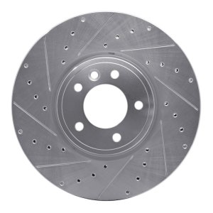 Land Rover Range Rover Brake Rotor (1) - Front Left - DFC - Drilled & Slotted - Silver - `18-`20