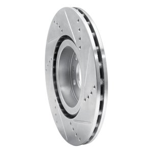 Alfa Romeo 164 Brake Rotor (1) - Front Left - DFC - Drilled & Slotted - Silver - `91-`00