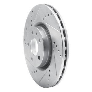 Alfa Romeo 164 Brake Rotor (1) - Front Left - DFC - Drilled & Slotted - Silver - `91-`00