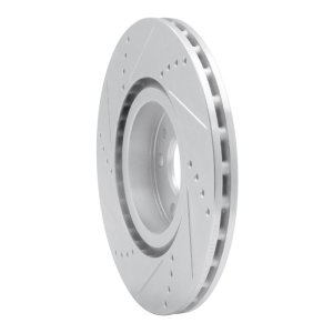 Alfa Romeo 164 Brake Rotor (1) - Front Right - DFC - Drilled & Slotted - Silver - `91-`20 Alfa Romeo 164 Brake Rotor (1) - Front Right - DFC - Drilled & Slotted - Silver - `91-`20