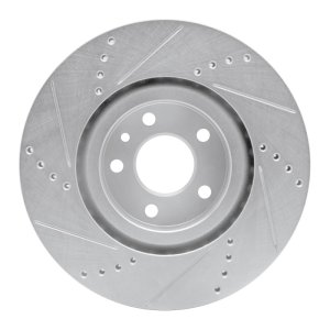 Alfa Romeo 164 Brake Rotor (1) - Front Right - DFC - Drilled & Slotted - Silver - `91-`20 Alfa Romeo 164 Brake Rotor (1) - Front Right - DFC - Drilled & Slotted - Silver - `91-`20