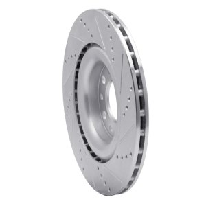 Alfa Romeo Stelvio Brake Rotor (1) - Rear Left - DFC - Drilled & Slotted - Silver - `17-`25 Alfa Romeo Stelvio Brake Rotor (1) - Rear Left - DFC - Drilled & Slotted - Silver - `17-`25