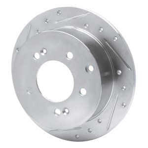 Kia Soul Brake Rotor (1) - Rear Left - DFC - Drilled & Slotted - Silver - `10-`13