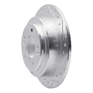 Kia Amanti Brake Rotor (1) - Rear Right - DFC - Drilled & Slotted - Silver - `04-`06