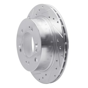 Kia Sorento Brake Rotor (1) - Rear Left - DFC - Drilled & Slotted - Silver - `07-`09