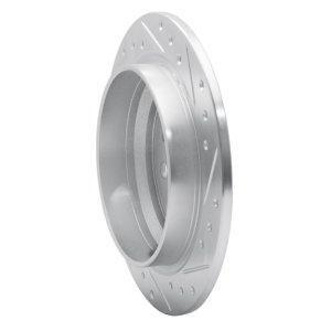 Volvo S70 Brake Rotor (1) - Rear Left - DFC - Drilled & Slotted - Silver - `98-`00