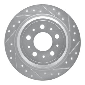 Volvo S70 Brake Rotor (1) - Rear Right - DFC - Drilled & Slotted - Silver - `98-`00