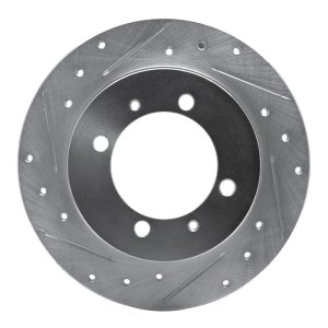 Mitsubishi Space Star Brake Rotor (1) - Rear Left - DFC - Drilled & Slotted - Silver - `00-`07