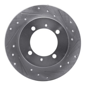 Mitsubishi Space Star Brake Rotor (1) - Rear Right - DFC - Drilled & Slotted - Silver - `00-`07