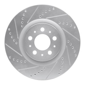 Volvo S60 Brake Rotor (1) - Front Left - DFC - Drilled & Slotted - Silver - `04-`07