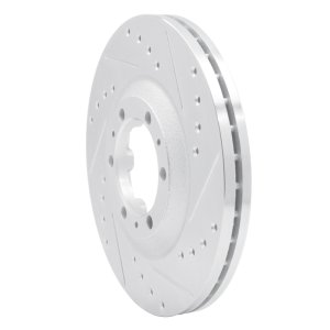 Acura SLX Brake Rotor (1) - Front Right - DFC - Drilled & Slotted - Silver - `92-`02 Acura SLX Brake Rotor (1) - Front Right - DFC - Drilled & Slotted - Silver - `92-`02