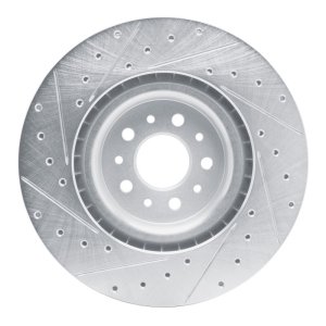 Ram ProMaster City Brake Rotor (1) - Front Right - DFC - Drilled & Slotted - Silver - `15-`22