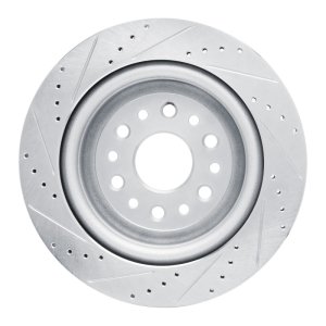 Ram 1500 Brake Rotor (1) - Rear Right - DFC - Drilled & Slotted - Silver - `19-`25